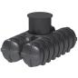 Preview: 2x Flachtank Twinbloc® 5000l = 10000l  inkl. Schacht DN 600 & Deckel