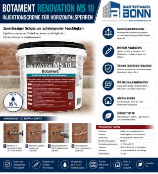 10 l Botament Renovation MS10 Injektionscreme / Silancreme zur Horizontalsperre