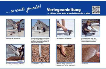 1 Gründachpaket Komlett Paket mit Zubehör für 10m² (mit Pflanzenmix)