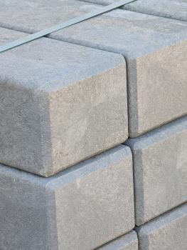 1 x hanit Rechteckpalisade Hohlprofil 16 x 12 x 60cm, grau
