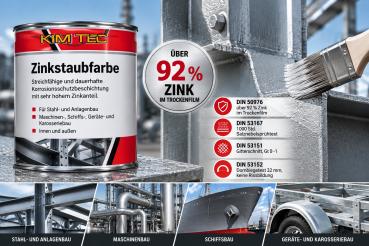 Preview: KIM TEC Zinkstaubfarbe 2,5l Korrosionsschutz