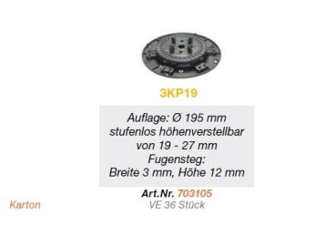 36 Stelzlager stufenlos höhenverstellbar von 19 - 27 mm