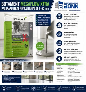 20 kg Botament MegaFlow Xtra Faserarmierte Nivelliermasse 3-50mm