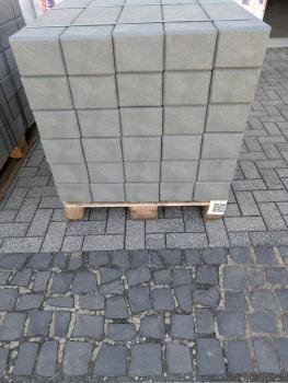 1 x hanit Rechteckpalisade Hohlprofil 16 x 12 x 60cm, grau