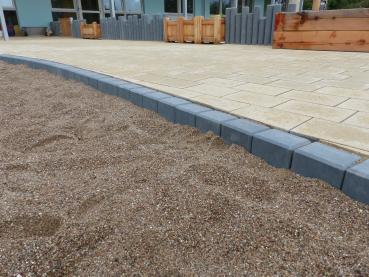Preview: 1 x hanit Rechteckpalisade Hohlprofil 16 x 12 x 60cm, grau