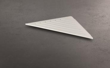 Preview: Duschablage 290mm Aluminium weiß pulverbeschichtet