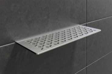 Preview: Schlüter Shelf Floral WS1 300x115mm Duschablage Edelstahl gebürstet