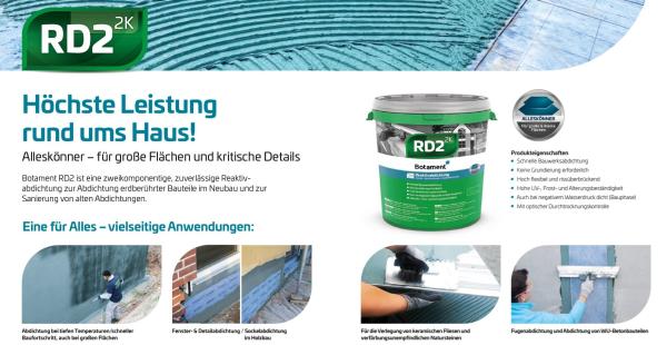 Botament RD2 Reaktivabdichtung 2K flexibel rissüberbrückend 20 kg