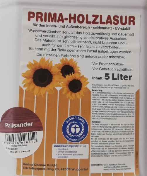 PRIMA-Holzlasur 5 Liter Kanister Palisander