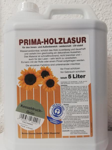PRIMA-Holzlasur 5 Liter Kanister Kesseldruck-Grün