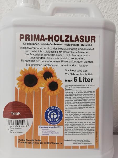PRIMA-Holzlasur 5 Liter Kanister TEAK