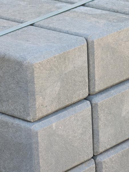 1 x hanit Rechteckpalisade Hohlprofil 16 x 12 x 60cm, grau