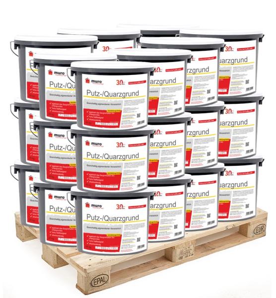 1 Palette á 24 Eimer á 20 kg = 480kg muro Putzgrund & Quarzgrund für Innen und Außen