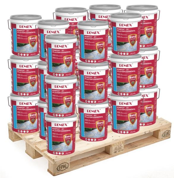 24 x 25kg = 600kg Rompox D1 2-K Epoxidharz Pflasterfugenmörtel steingrau