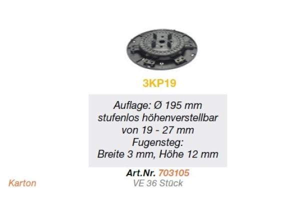 36 Stelzlager stufenlos höhenverstellbar von 19 - 27 mm