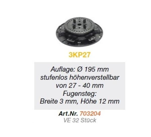 32 Stelzlager stufenlos höhenverstellbar von 27 - 40 mm
