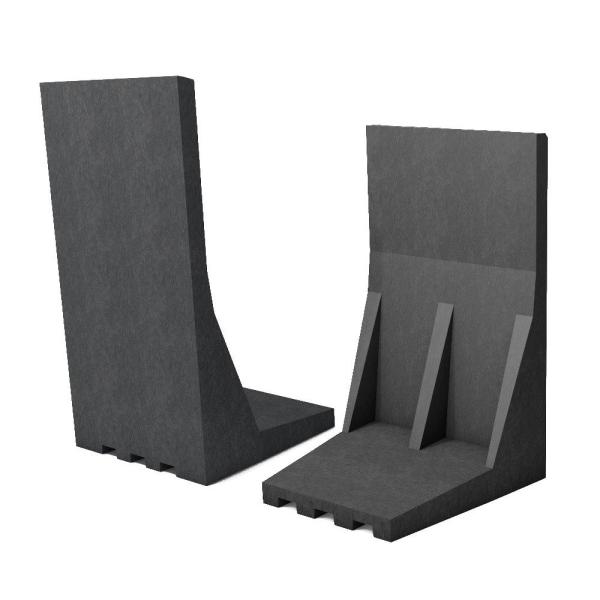 L-Stein aus Recyclingkunststoff Anthrazit LxBxH: 50x50x105cm