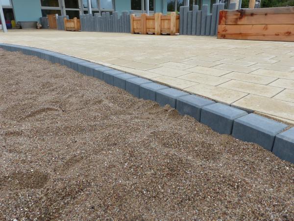 1 x hanit Rechteckpalisade Hohlprofil 16 x 12 x 60cm, grau