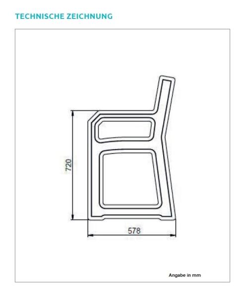 Senioren Sitzbank "Tarlo" mit Armlehne